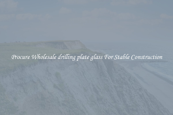 Procure Wholesale drilling plate glass For Stable Construction