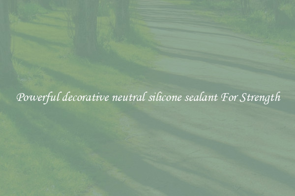 Powerful decorative neutral silicone sealant For Strength