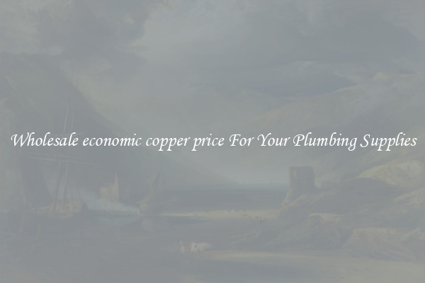 Wholesale economic copper price For Your Plumbing Supplies