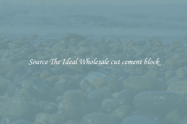 Source The Ideal Wholesale cut cement block