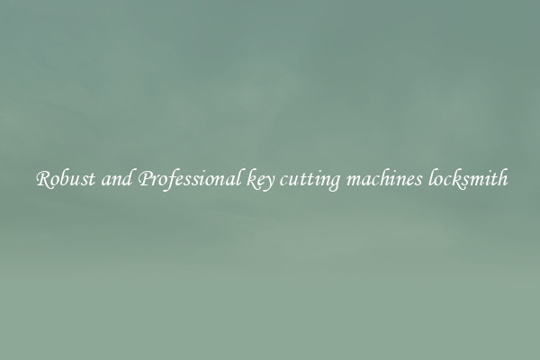 Robust and Professional key cutting machines locksmith