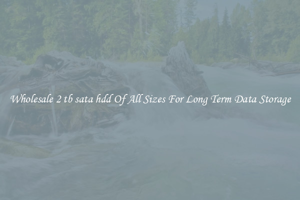 Wholesale 2 tb sata hdd Of All Sizes For Long Term Data Storage