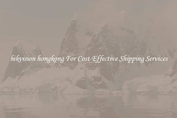 hikvision hongkong For Cost-Effective Shipping Services