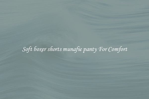 Soft boxer shorts munafie panty For Comfort