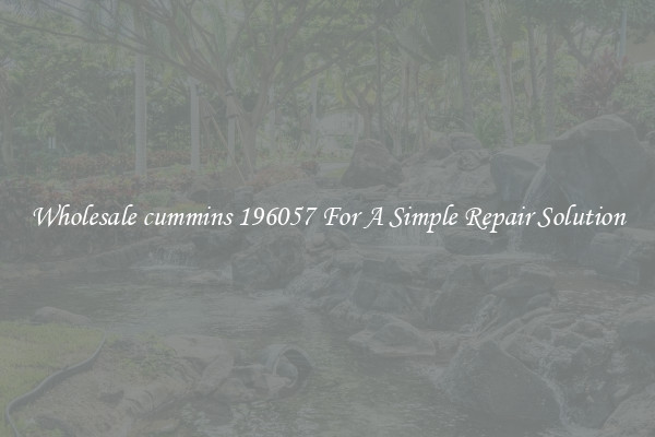 Wholesale cummins 196057 For A Simple Repair Solution