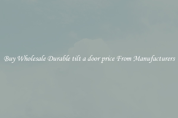 Buy Wholesale Durable tilt a door price From Manufacturers