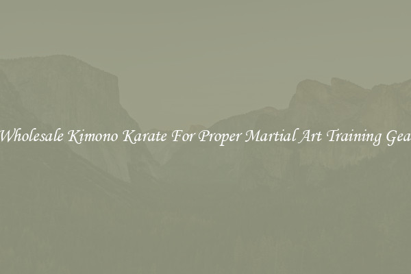 Wholesale Kimono Karate For Proper Martial Art Training Gear